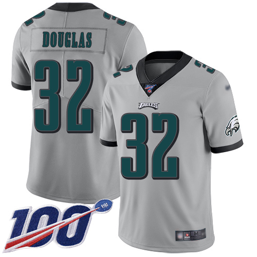 Men Philadelphia Eagles #32 Rasul Douglas Limited Silver Inverted Legend NFL Jersey 100th Season Football